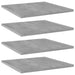 Hylleplater 4 stk betonggrå 40x40x1,5 cm konstruert tre