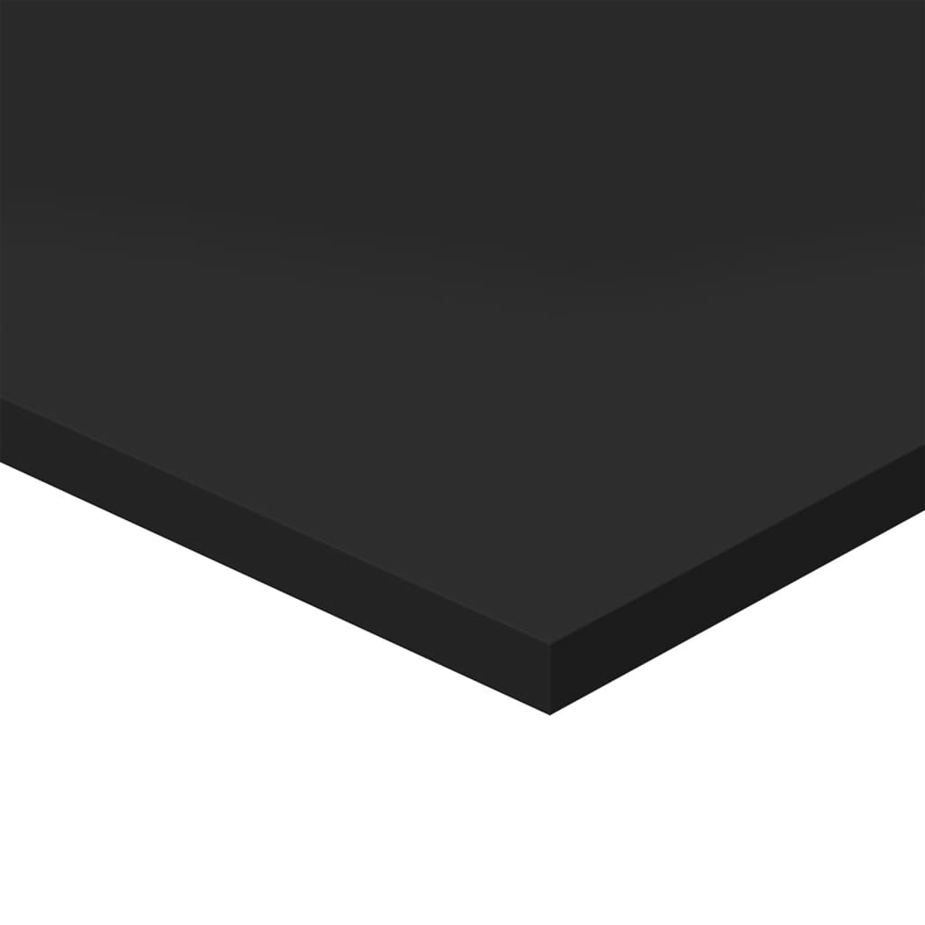 Hylleplater 8 stk høyglans svart 40x40x1,5 cm konstruert tre