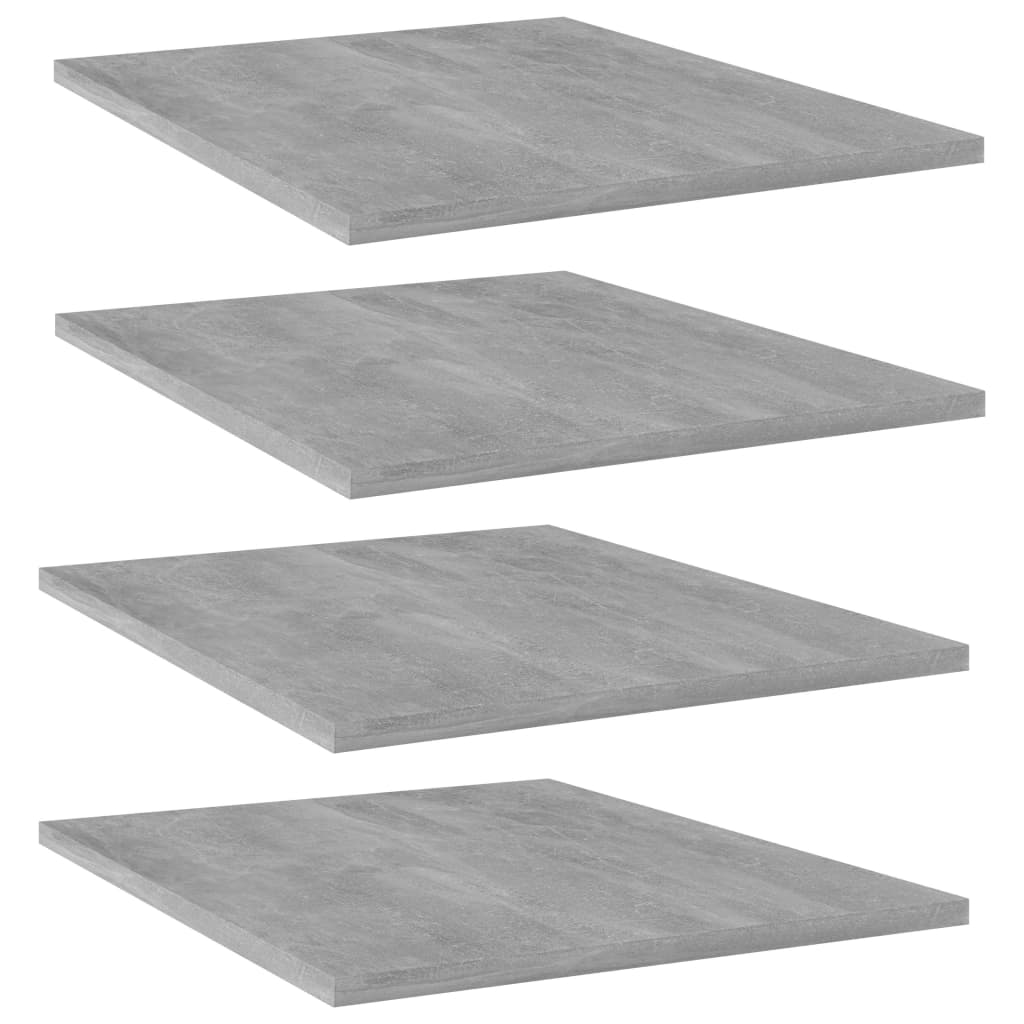 Hylleplater 4 stk betonggrå 40x50x1,5 cm konstruert tre