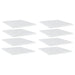 Hylleplater 8 stk høyglans hvit 40x50x1,5 cm konstruert tre