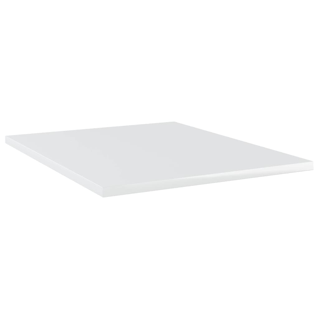 Hylleplater 8 stk høyglans hvit 40x50x1,5 cm konstruert tre