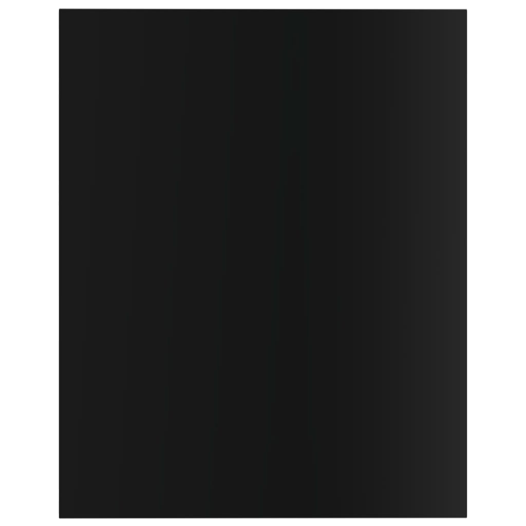 Hylleplater 8 stk høyglans svart 40x50x1,5 cm konstruert tre