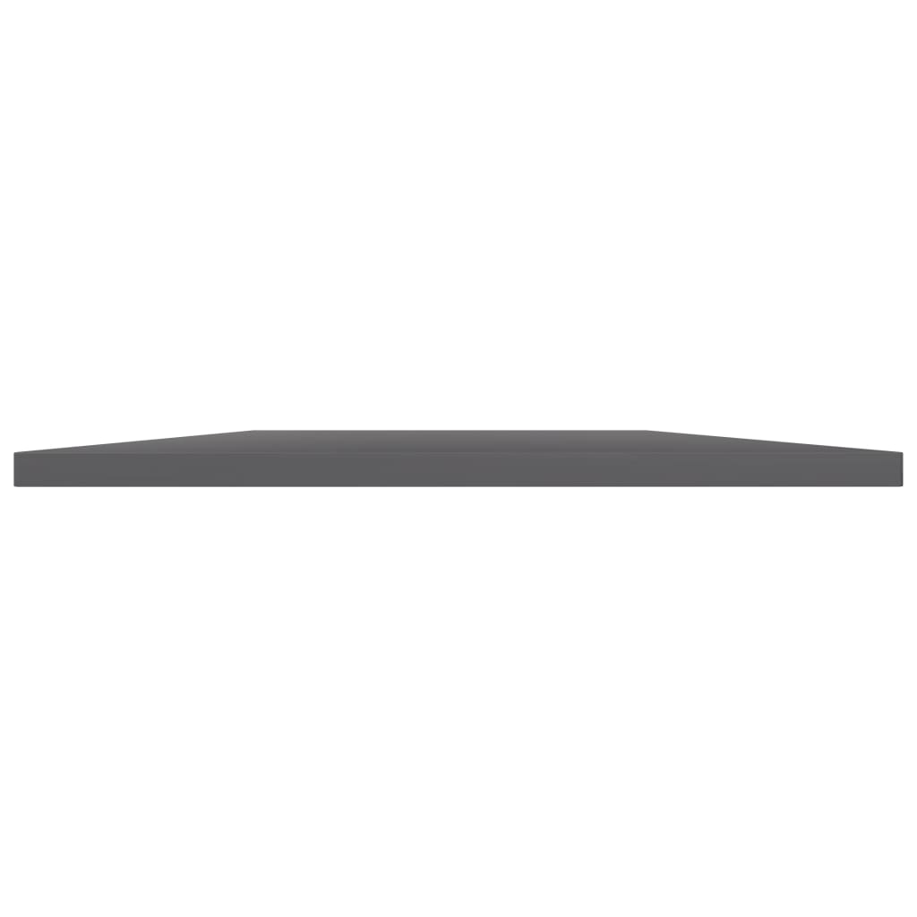 Hylleplater 8 stk høyglans grå 40x50x1,5 cm konstruert tre