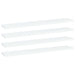 Hylleplater 4 stk hvit 60x10x1,5 cm konstruert tre