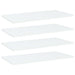 Hylleplater 4 stk hvit 60x30x1,5 cm sponplate