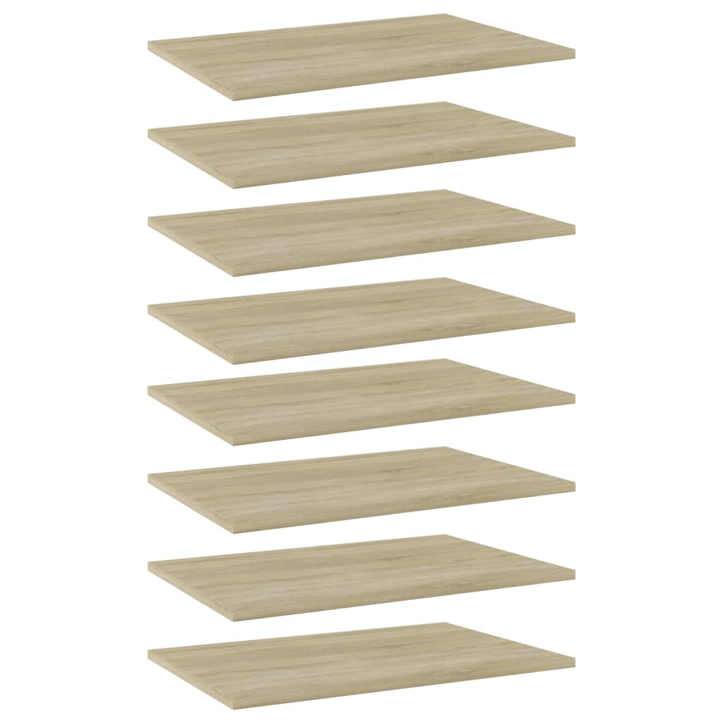 Hylleplater 8 stk sonoma eik 60x40x1,5 cm sponplate