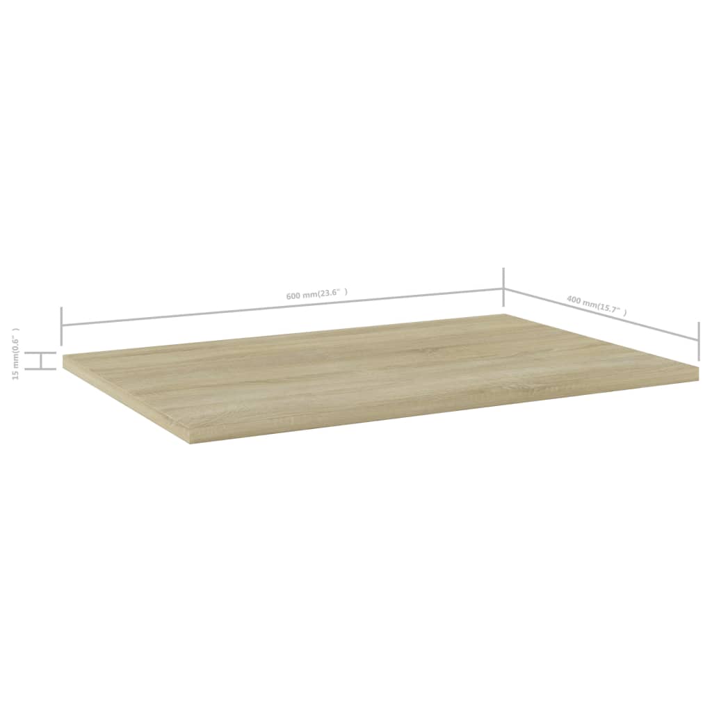 Hylleplater 8 stk sonoma eik 60x40x1,5 cm sponplate