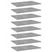 Hylleplater 8 stk betonggrå 60x40x1,5 cm sponplate