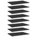 Hylleplater 8 stk høyglans svart 60x40x1,5 cm sponplate