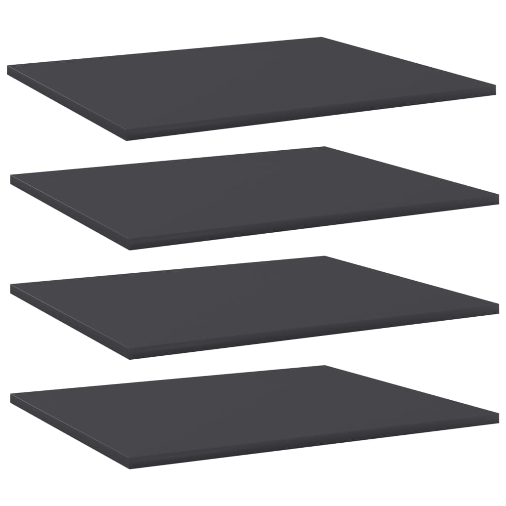 Hylleplater 4 stk grå 60x50x1,5 cm sponplate