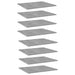 Hylleplater 8 stk betonggrå 60x50x1,5 cm sponplate