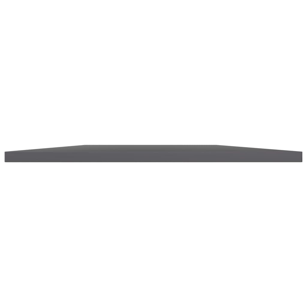 Hylleplater 8 stk høyglans grå 60x50x1,5 cm konstruert tre