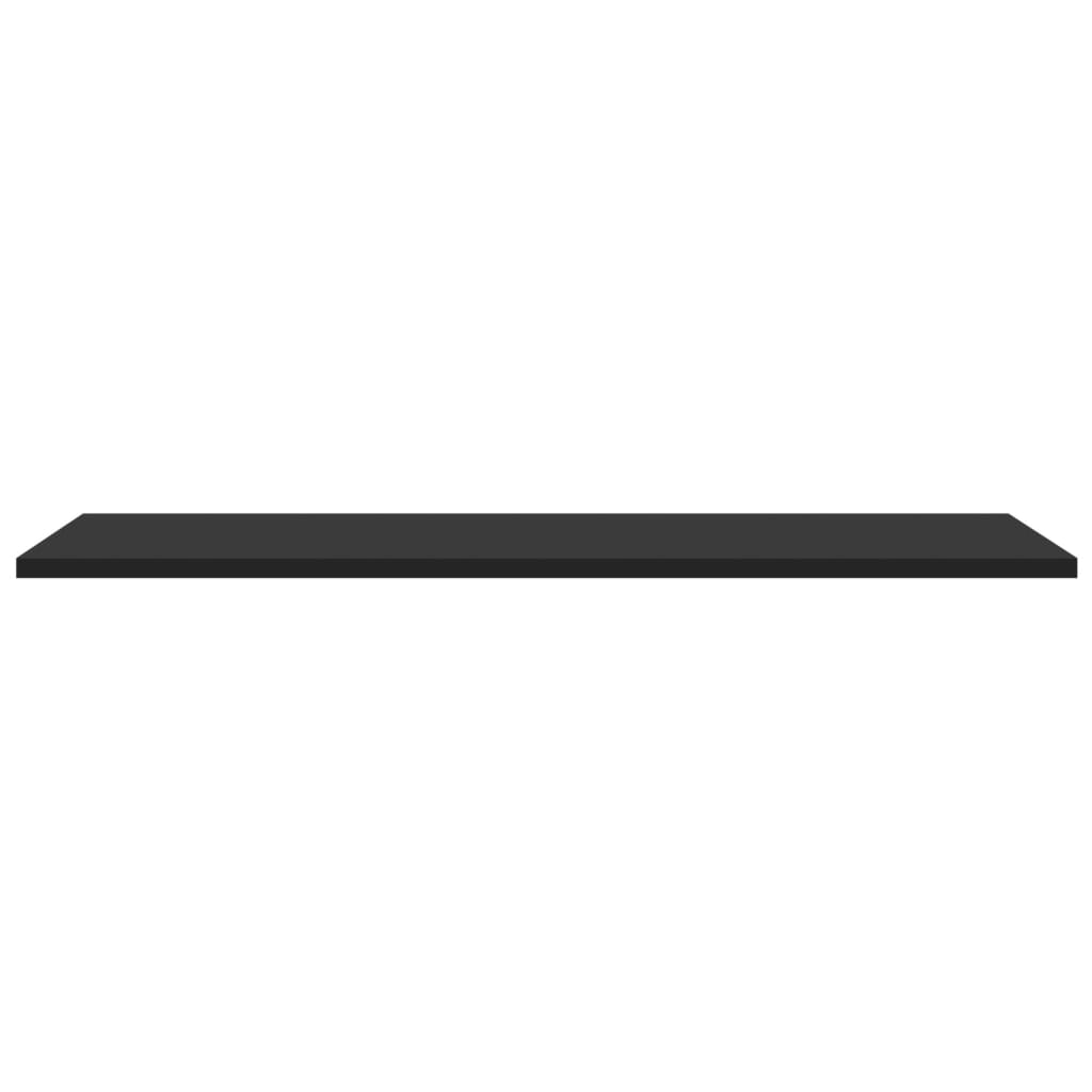 Hylleplater 4 stk svart 80x30x1,5 cm sponplate