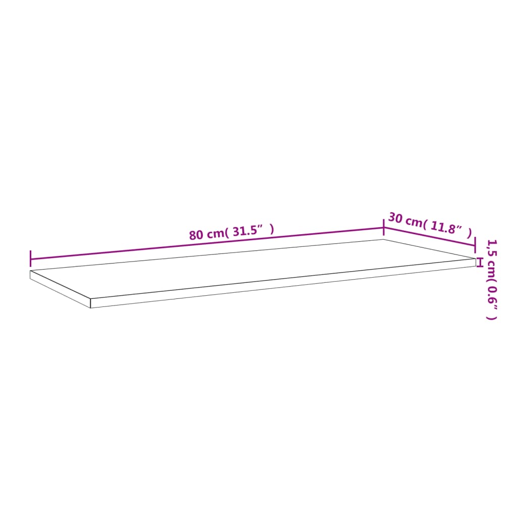 Hylleplater 4 stk svart 80x30x1,5 cm sponplate