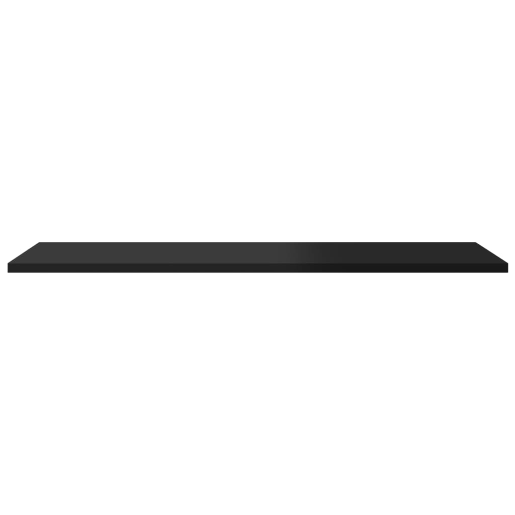 Hylleplater 8 stk høyglans svart 80x30x1,5 cm sponplate