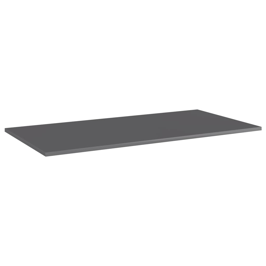 Hylleplater 8 stk høyglans grå 80x30x1,5 cm sponplate