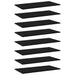 Hylleplater 8 stk svart 80x40x1,5 cm sponplate