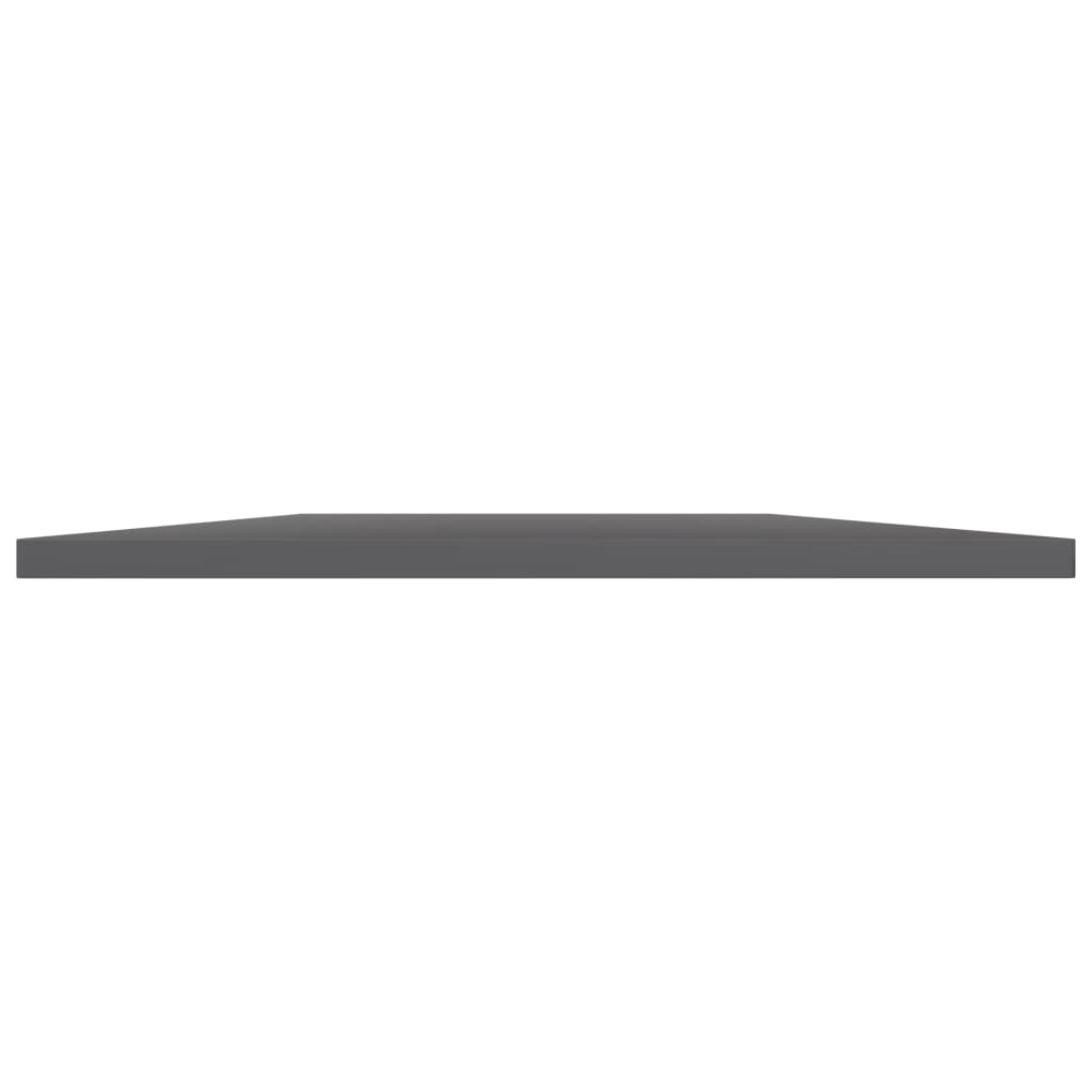 Hylleplater 8 stk høyglans grå 80x40x1,5 cm sponplate
