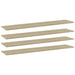 Hylleplater 4 stk sonoma eik 100x20x1,5 cm sponplate