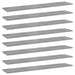Hylleplater 8 stk betonggrå 100x20x1,5 cm sponplate