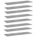Hylleplater 8 stk betonggrå 100x30x1,5 cm sponplate