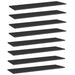Hylleplater 8 stk høyglans svart 100x30x1,5 cm sponplate