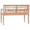 Bataviabenk 120 cm hvitvasket heltre teak