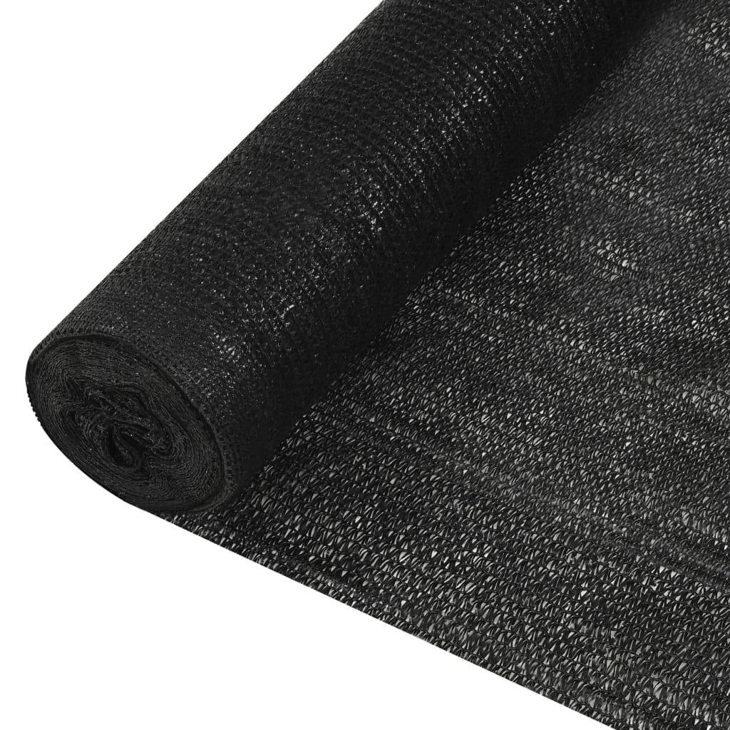 Skjermnett svart 1,2x25 m HDPE 195 g/m²
