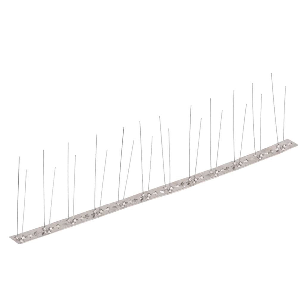 Fuglepigger 2 rader 20 stk rustfritt stål 10 m
