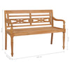 Batavia benk med blå pute 120 cm heltre teak