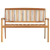 Stablebenk med pute 128,5 cm heltre teak