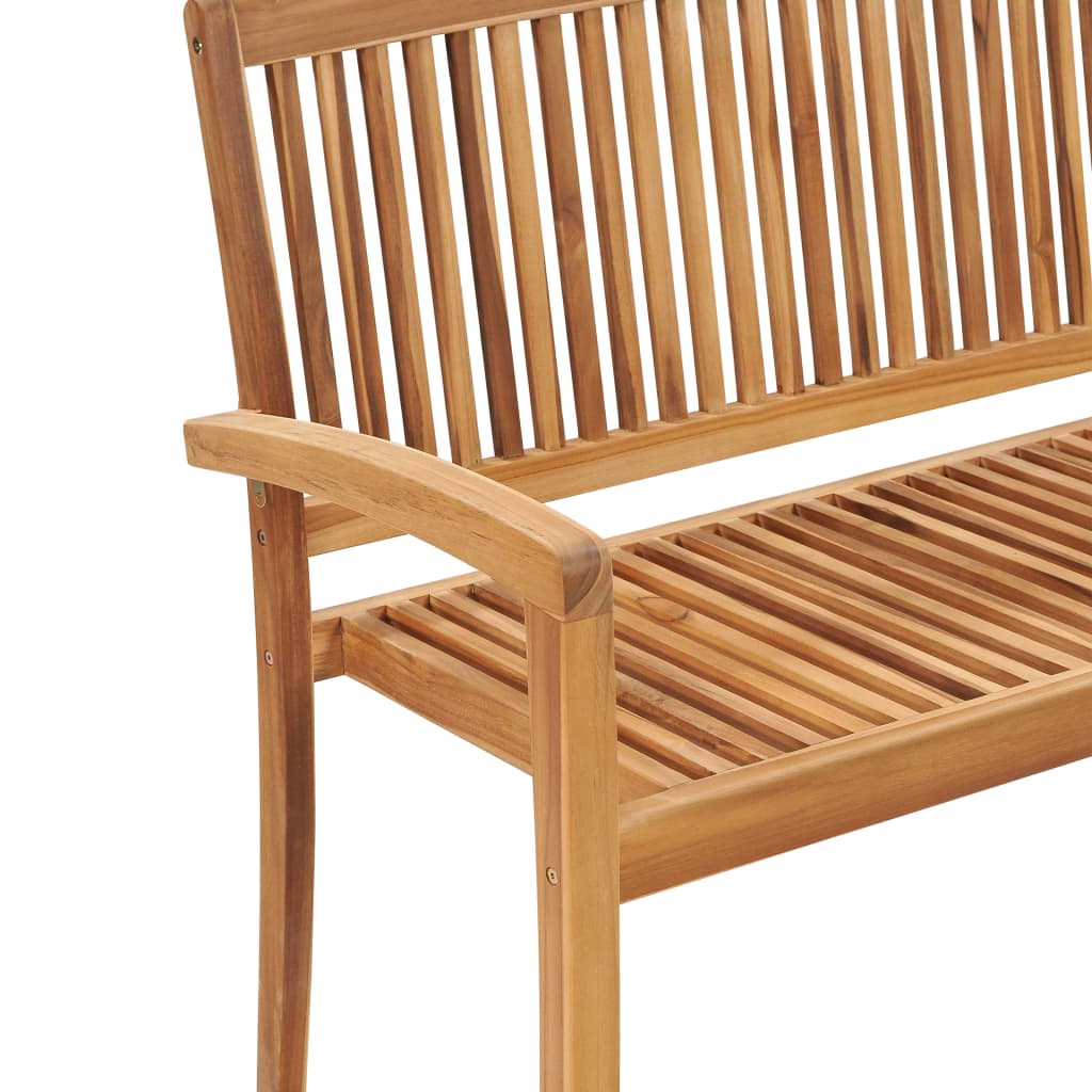 Stablebenk med pute 128,5 cm heltre teak