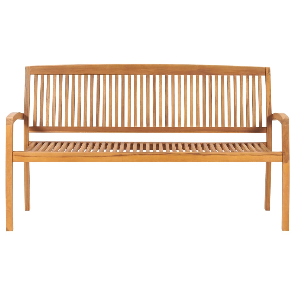Stablebenk med pute 159 cm heltre teak
