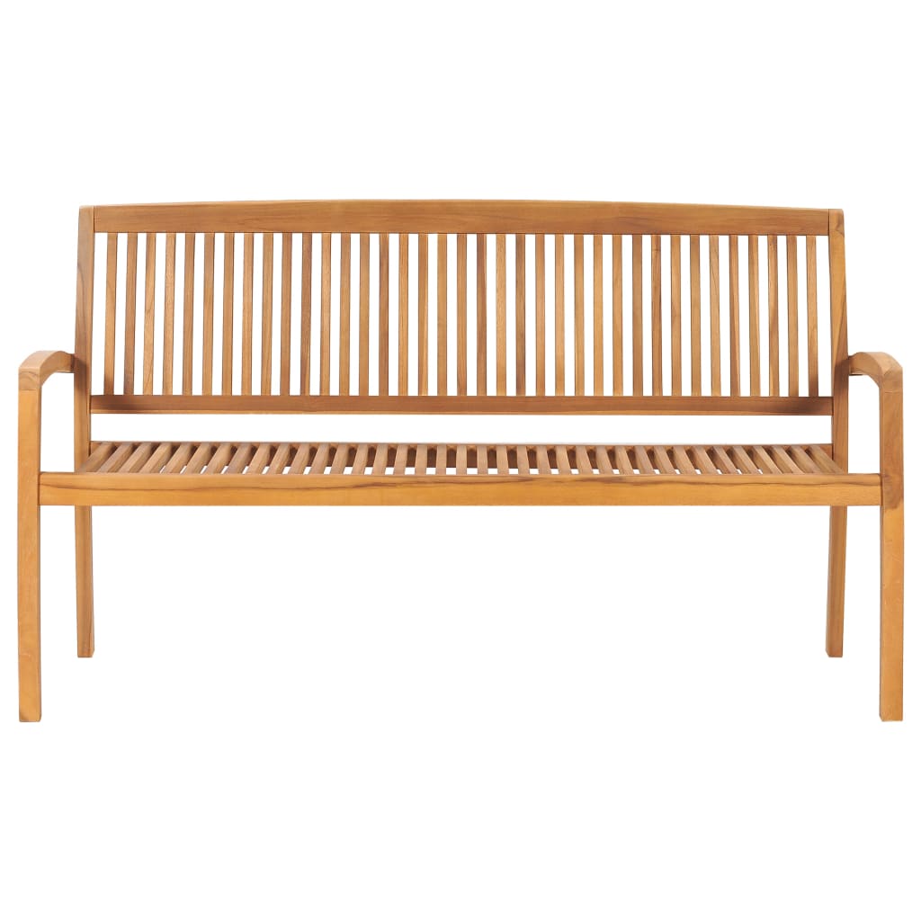 Stablebenk med pute 159 cm heltre teak