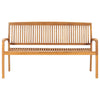 Stablebenk med pute 159 cm heltre teak