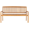 Stablebenk med pute 159 cm heltre teak