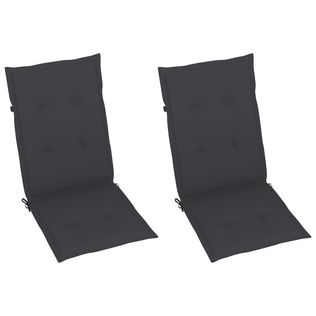 Hagestoler 2 stk med puter heltre akasie