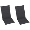 Hagestoler 2 stk med puter heltre akasie