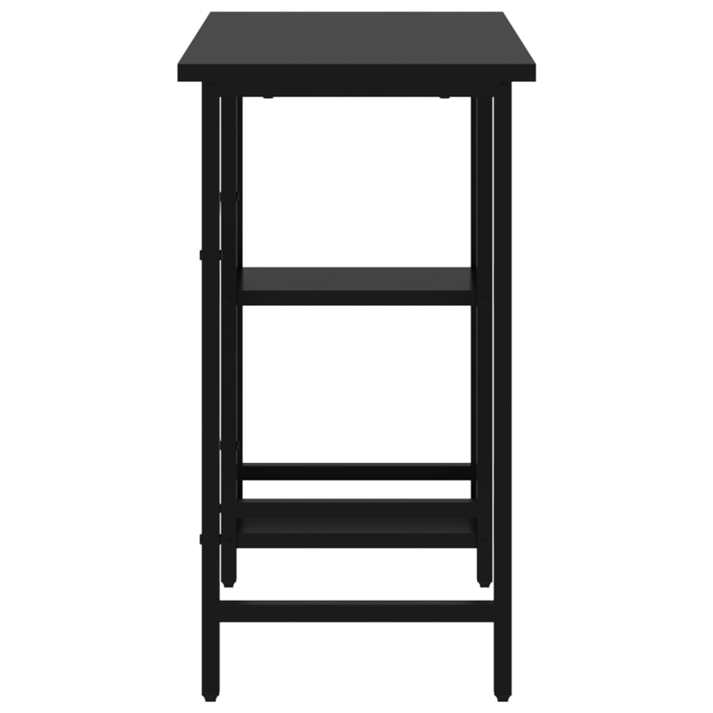PC-bord svart 80x40x72 cm MDF og metall
