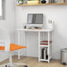 PC-bord hvit 80x40x72 cm MDF og metall