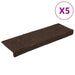 Trappematter selvklebende 15 stk 65x21x4 cm brun rektangulær kant