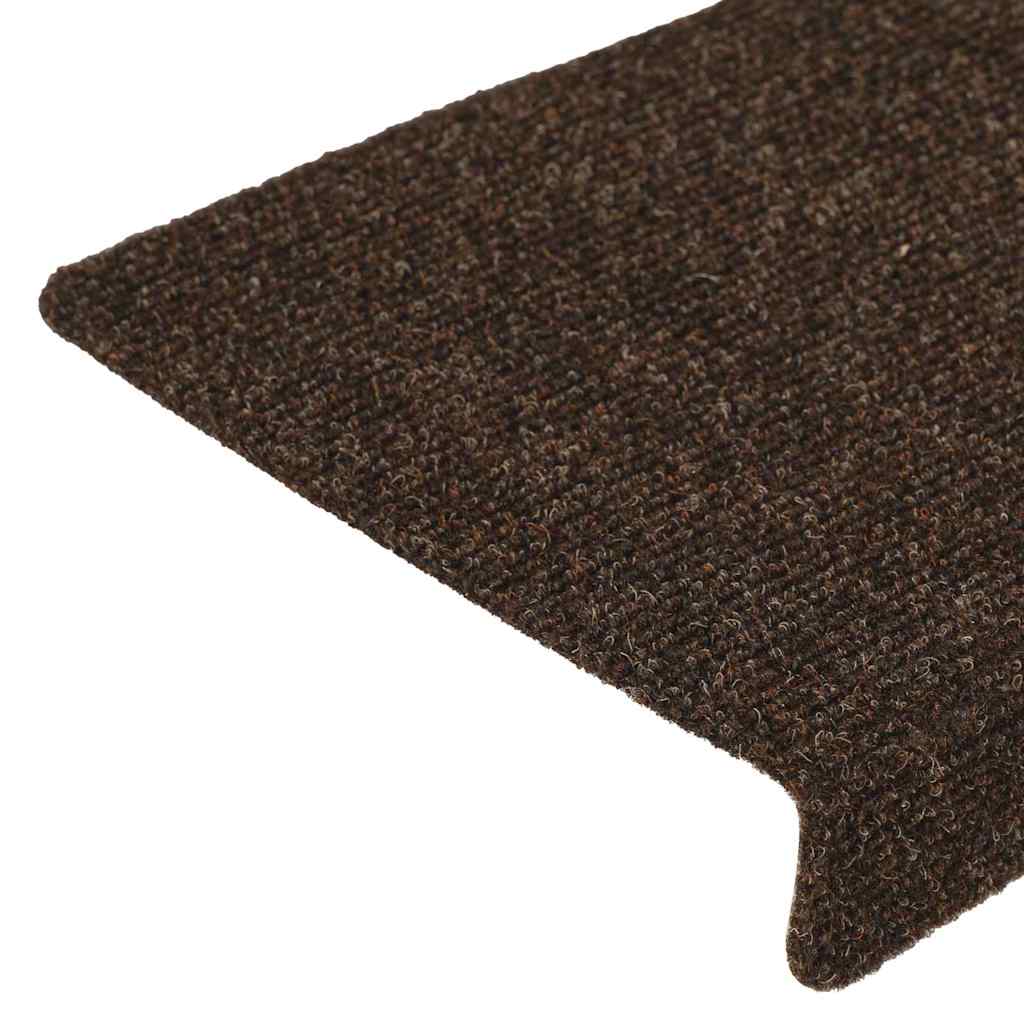 Trappematter selvklebende 15 stk 65x21x4 cm brun rektangulær kant