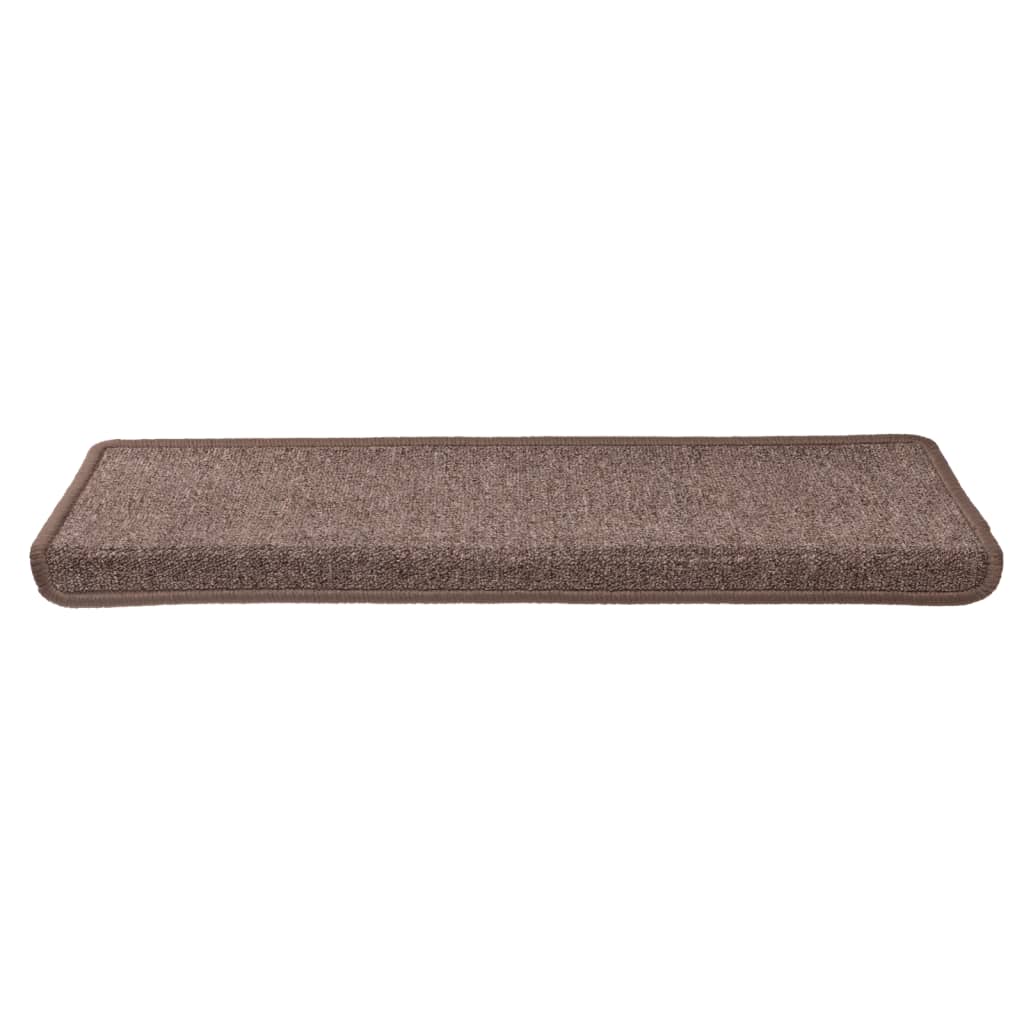 Trappematter 15 stk 65x21x4 cm brun rektangulær kant