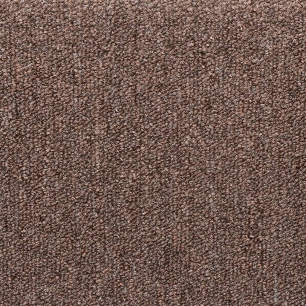 Trappematter 15 stk 65x21x4 cm brun rektangulær kant