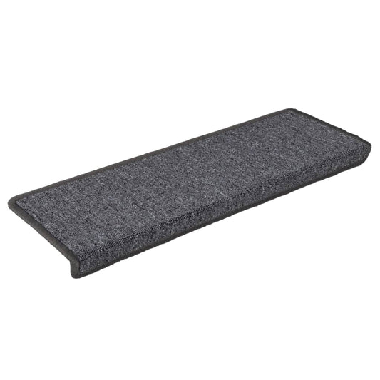 Trappematter 15 stk 65x21x4 cm mørkegrå rektangulær kant