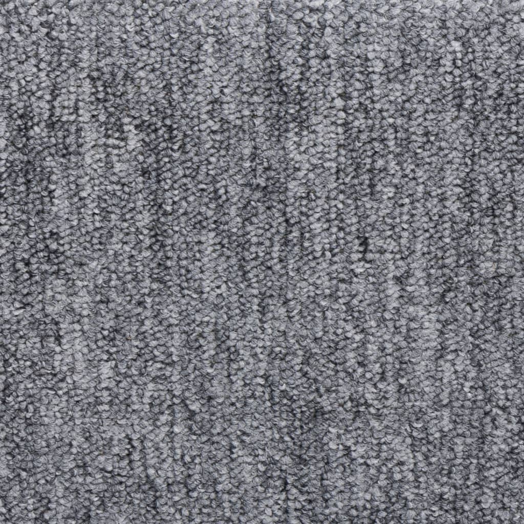 Trappematter 15 stk 65x21x4 cm lysegrå rektangulær kant