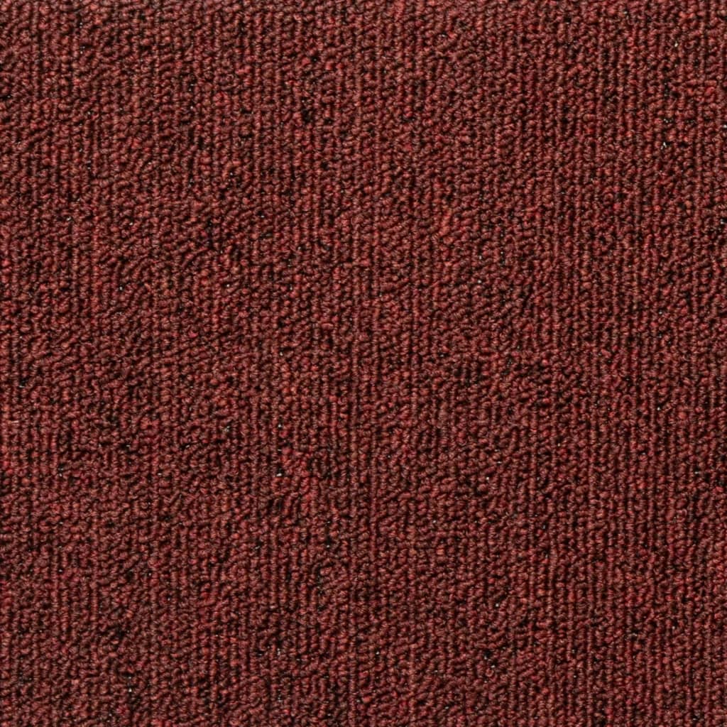 Trappematter 15 stk 65x21x4 cm bordeaux rektangulær kant