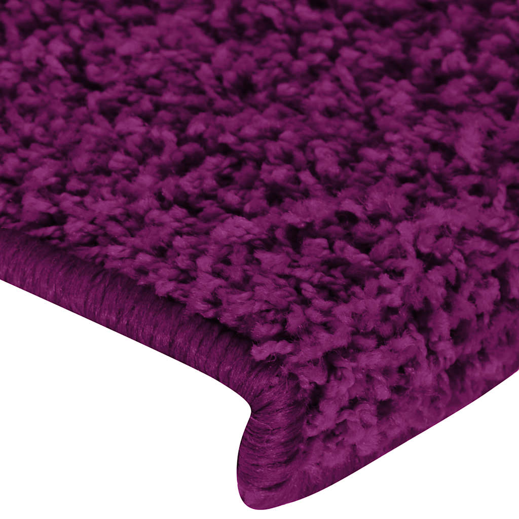 Trappematter 15 stk 65x21x4 cm rosa rektangulær kant