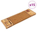 Selvklebende trappematter 15 stk 65x21x4 cm beige