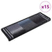 Selvklebende trappematter 15 stk 65x21x4 cm svart og grå